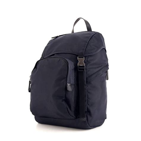 prada navy & black linen|prada nylon backpacks.